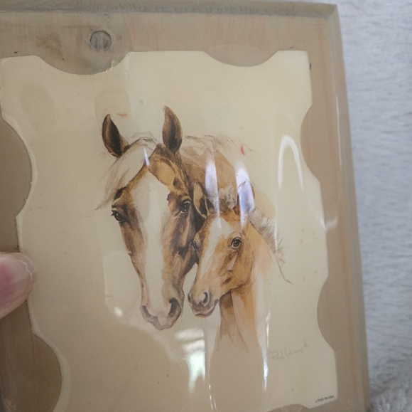 Vintage Horse Lithography Framed Art Work Wall Decor Paul Whitney Hunter - Picture 2 of 9